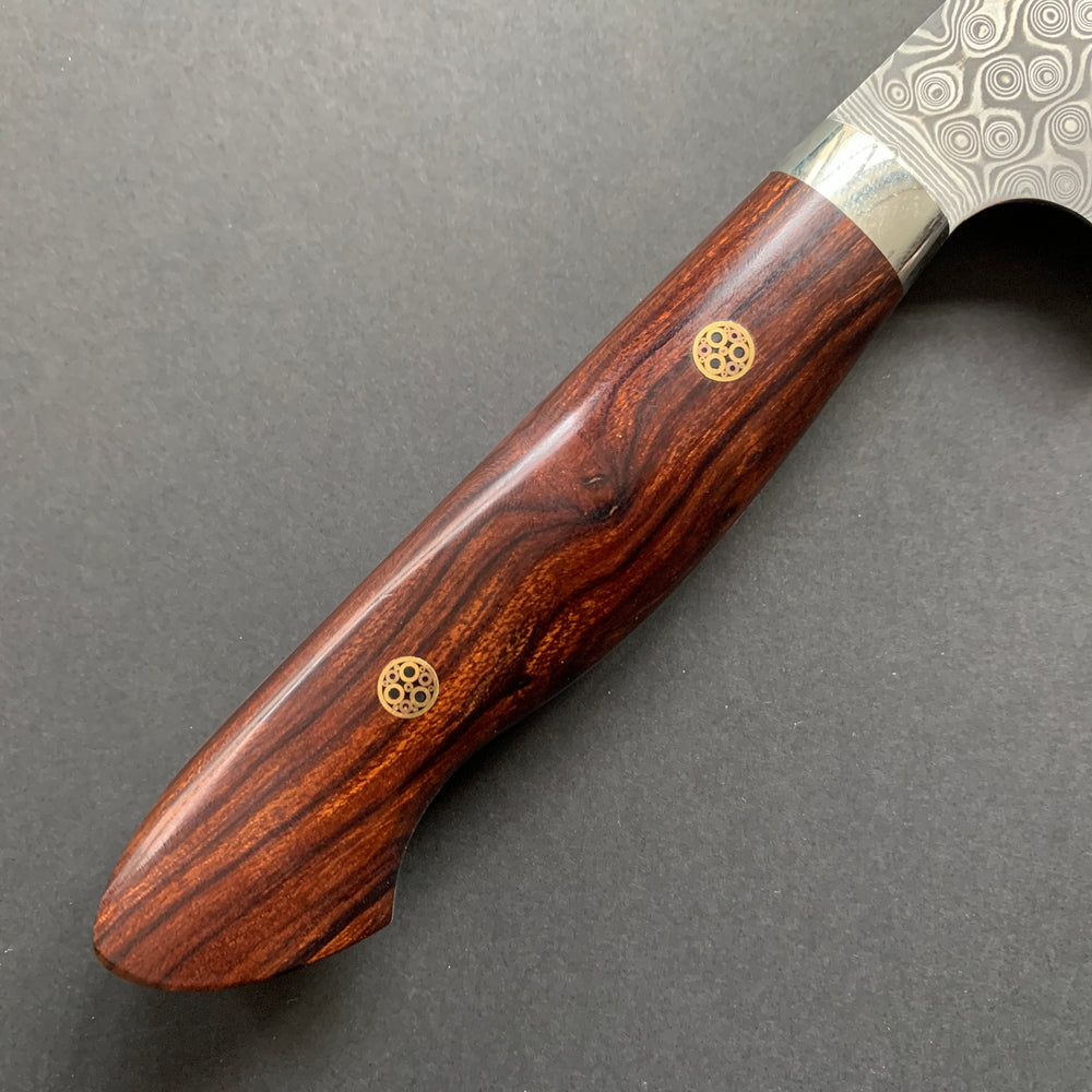 Gyuto knife, SG2 powder steel, Damascus finish, Western style Ironwood handle - Nigara