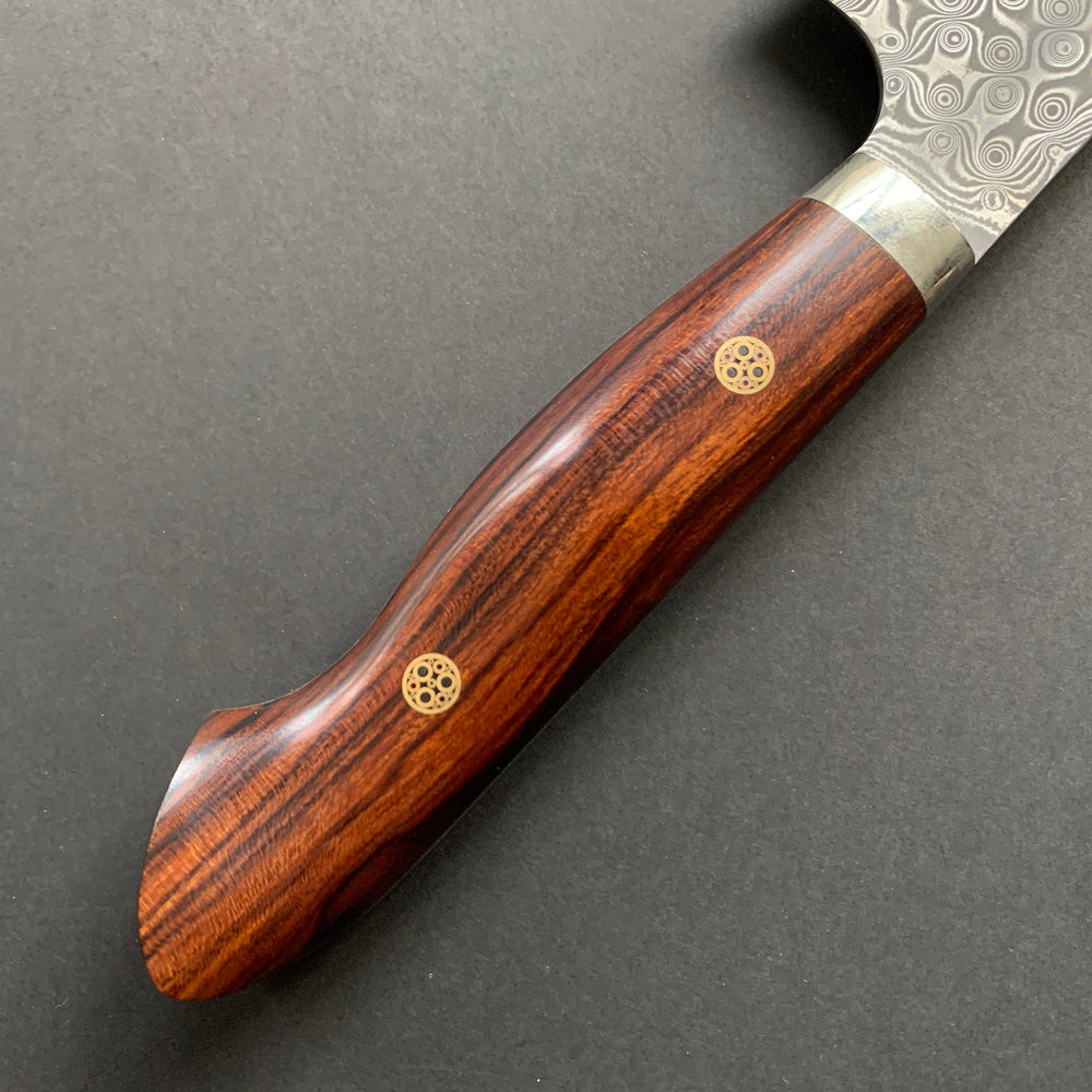 Gyuto knife, SG2 powder steel, Damascus finish, Western style Ironwood handle - Nigara