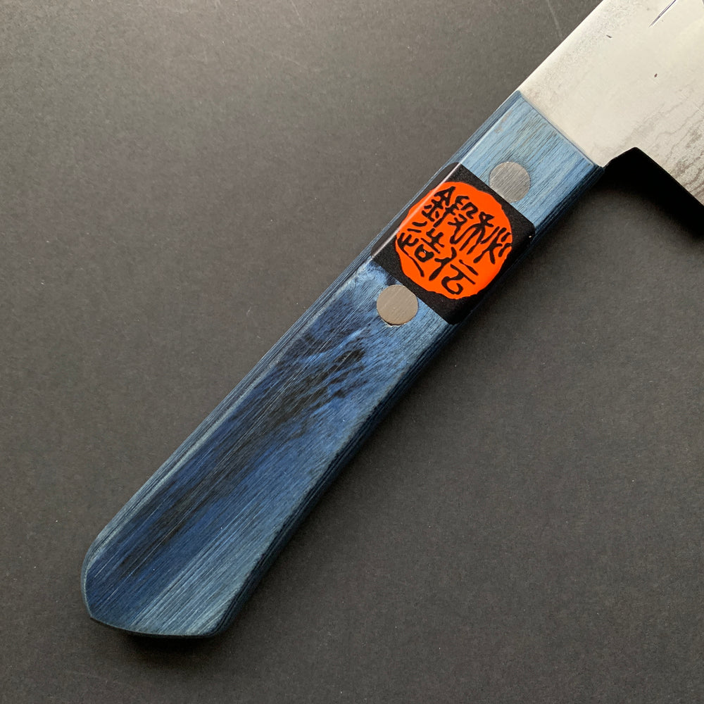 Gyuto knife, VG10 Stainless Steel, Damascus finish, Blue Handle - Shigeki Tanaka