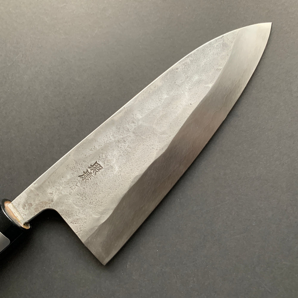 Deba knife, Shirogami 1 with stainless steel cladding, Nashiji finish, Nashiji range, wa handle - Fujiwara