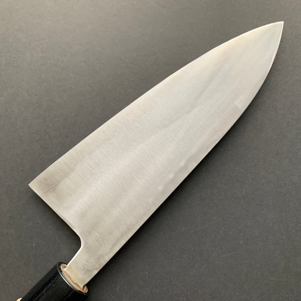 Deba knife, Shirogami 1 with stainless steel cladding, Nashiji finish, Nashiji range, wa handle - Fujiwara