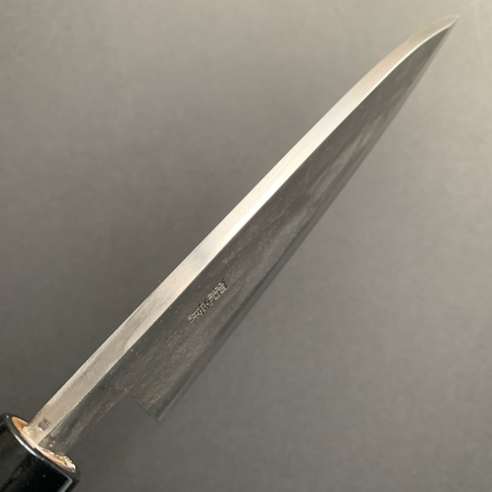 Deba knife, Shirogami 1 with stainless steel cladding, Nashiji finish, Nashiji range, wa handle - Fujiwara