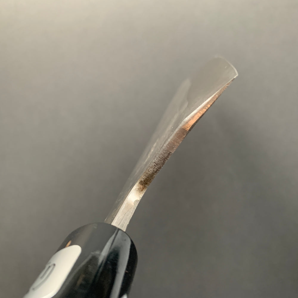 Deba knife, Shirogami 1 with stainless steel cladding, Nashiji finish, Nashiji range, wa handle - Fujiwara