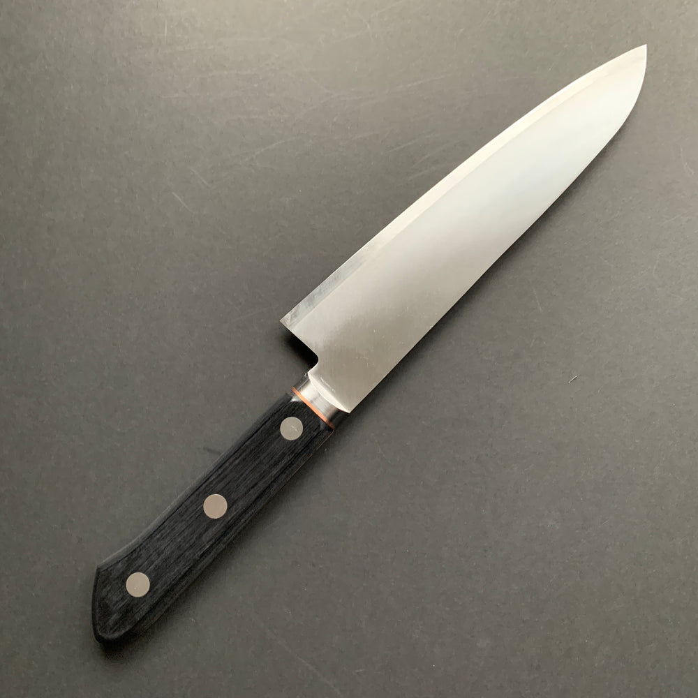 Gyuto knife, VG1 stainless steel, polished finish, Western style Copper lined handle - Miki Hamono