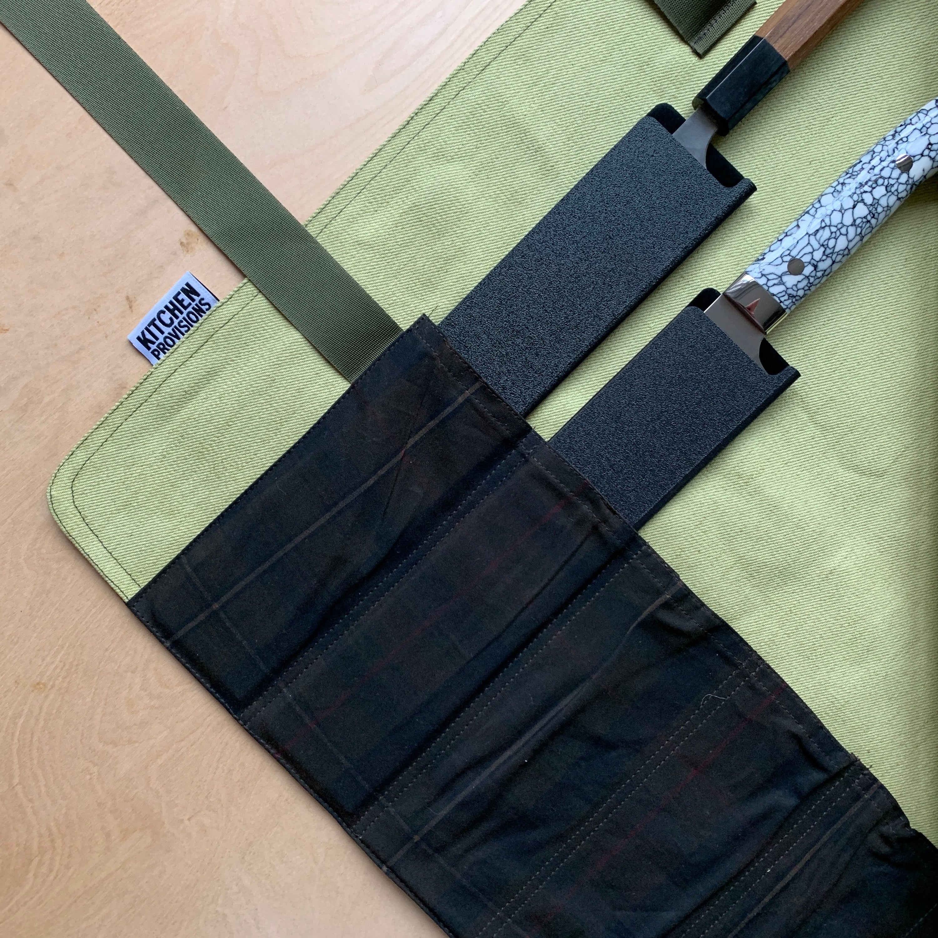 Kitchen Provisions Merch - The Knife Roll - WAX COTTON II - Design D