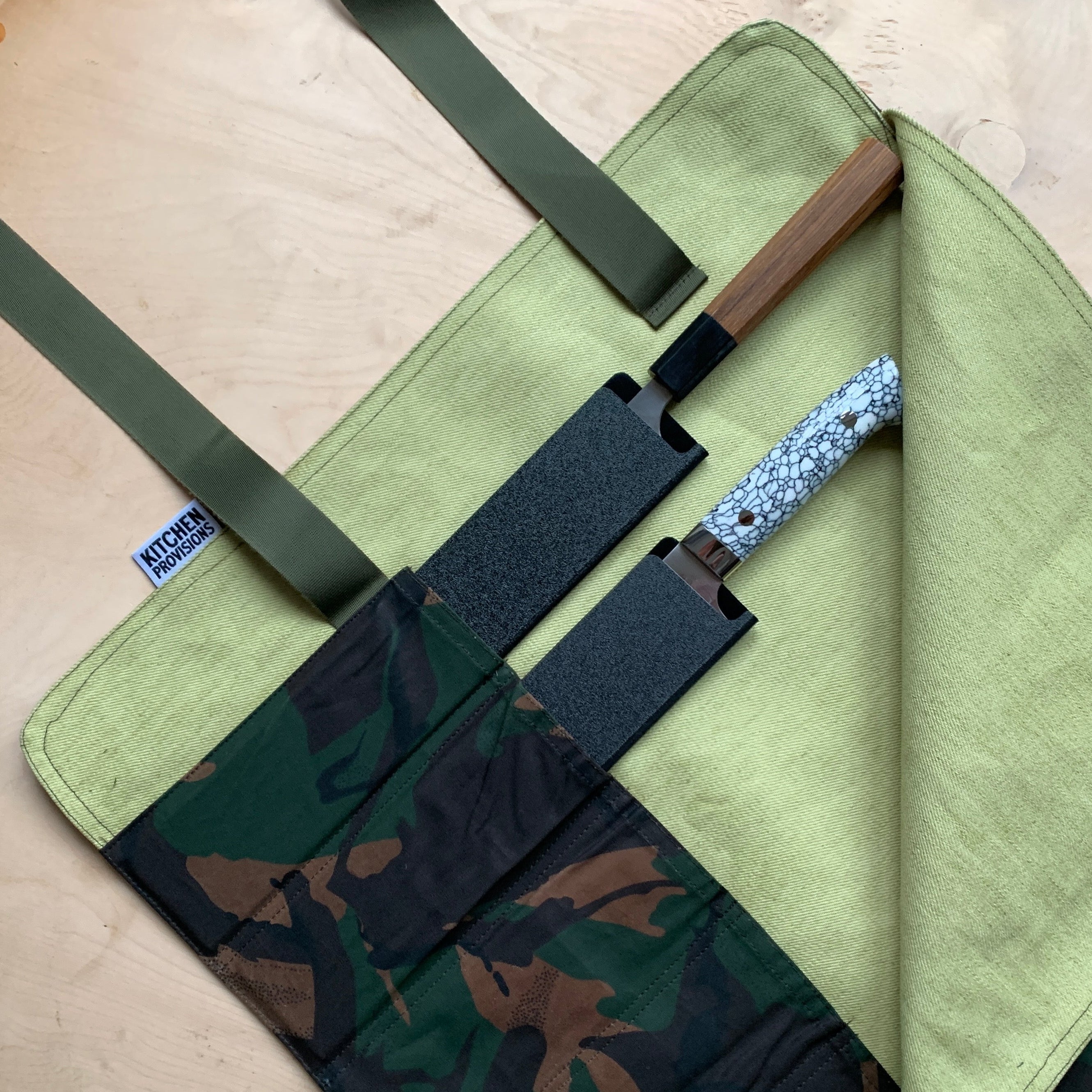 Kitchen Provisions Merch - The Knife Roll - WAX COTTON II - Design H