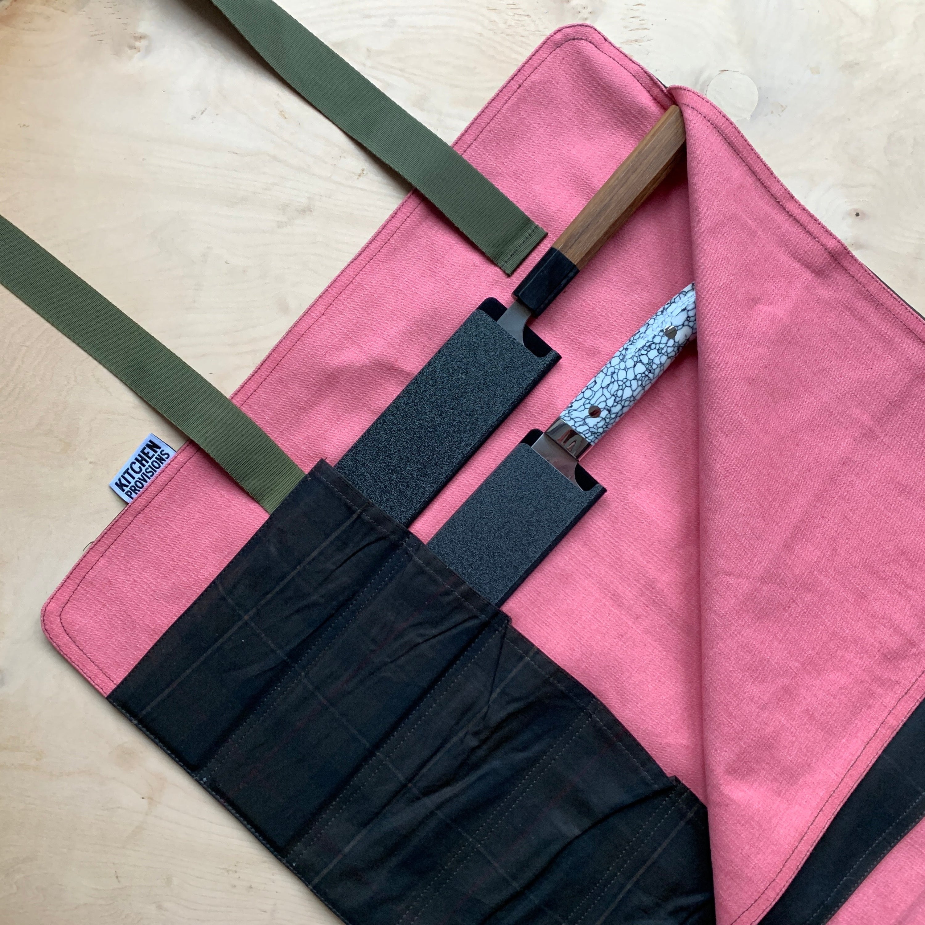 Kitchen Provisions Merch - The Knife Roll - WAX COTTON II - Design F