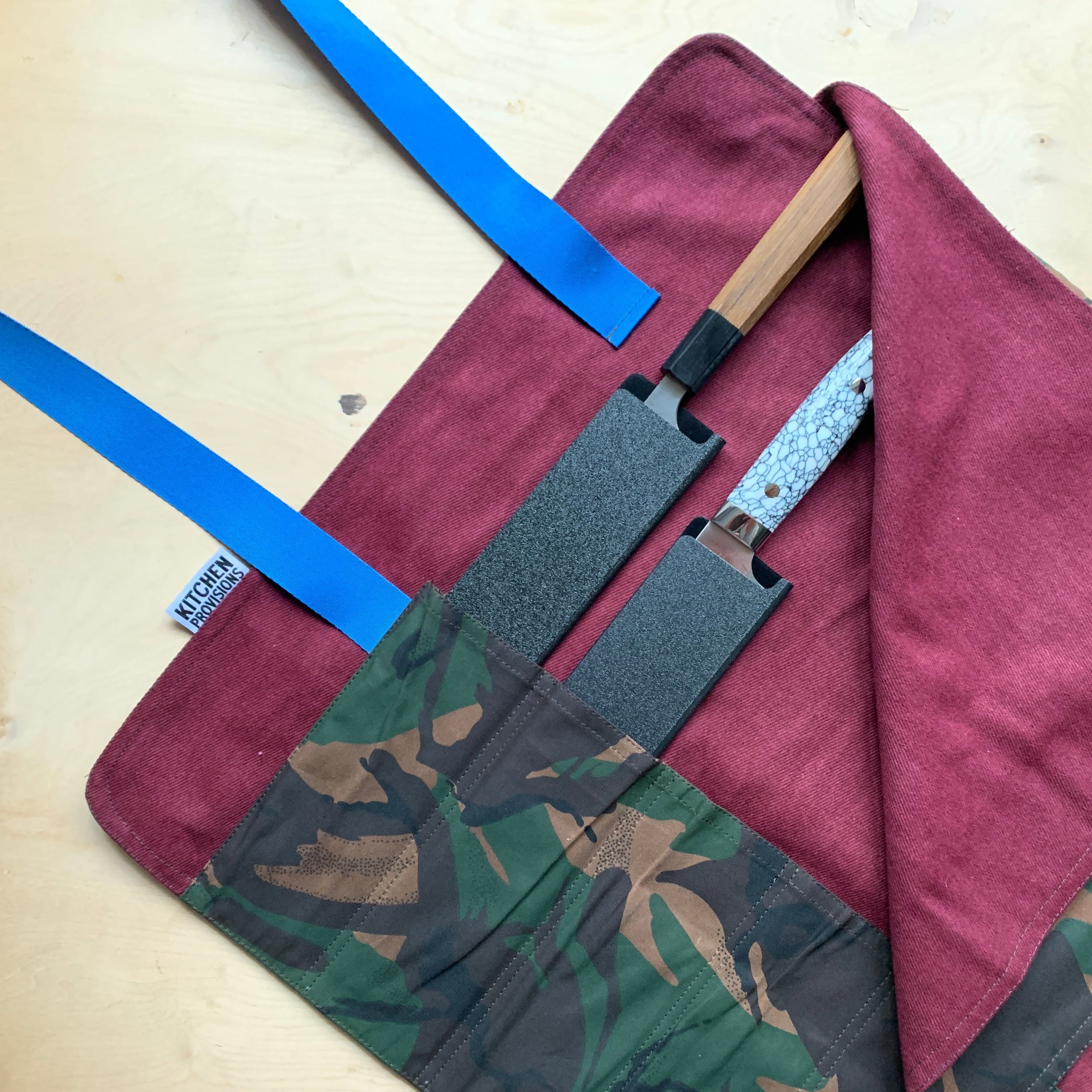 Kitchen Provisions Merch - The Knife Roll - WAX COTTON II - Design A