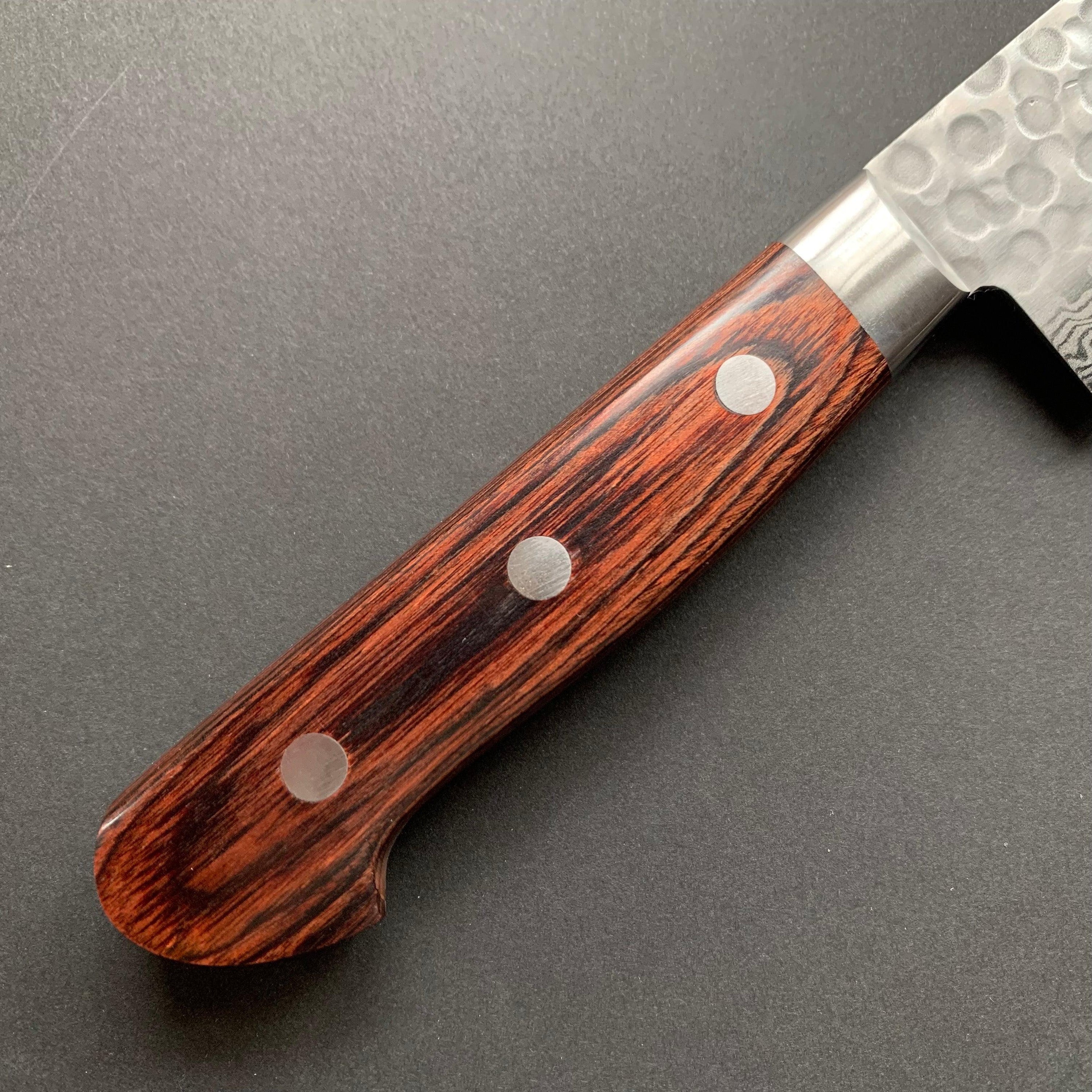 Santoku knife, VG10, damascus and tsuchime finish - Ohishi - Kitchen Provisions