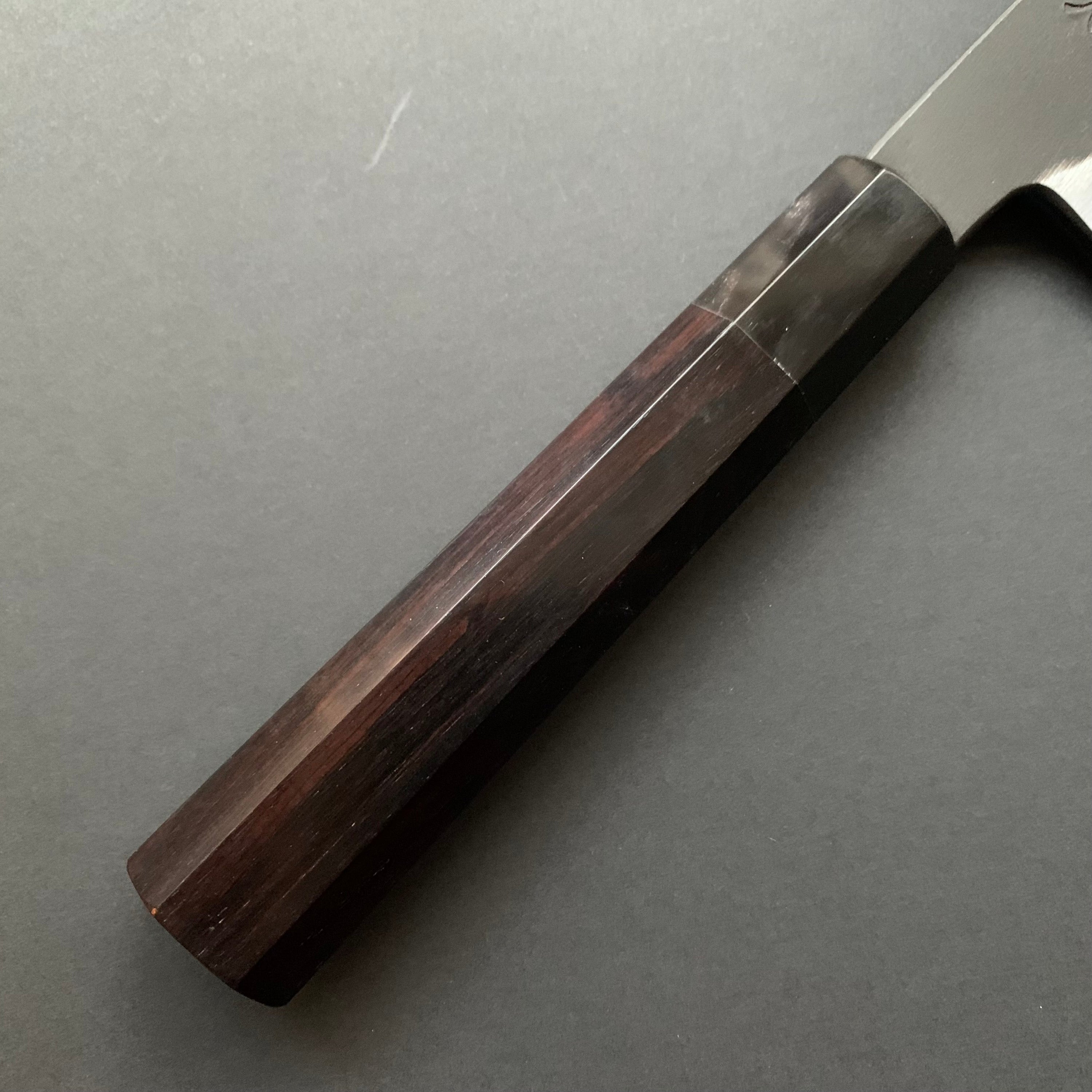 Gyuto knife, Aogami 1 carbon steel with iron cladding, Kurouchi finish, Yoake range - Hatsukokoro