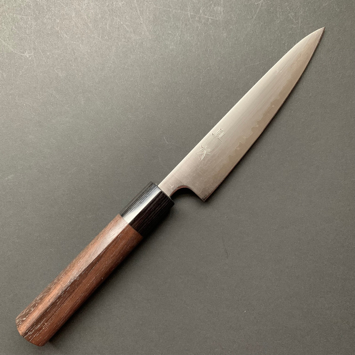 Petty knife, Aogami Super with stainless steel cladding, migaki finish - Akifusa