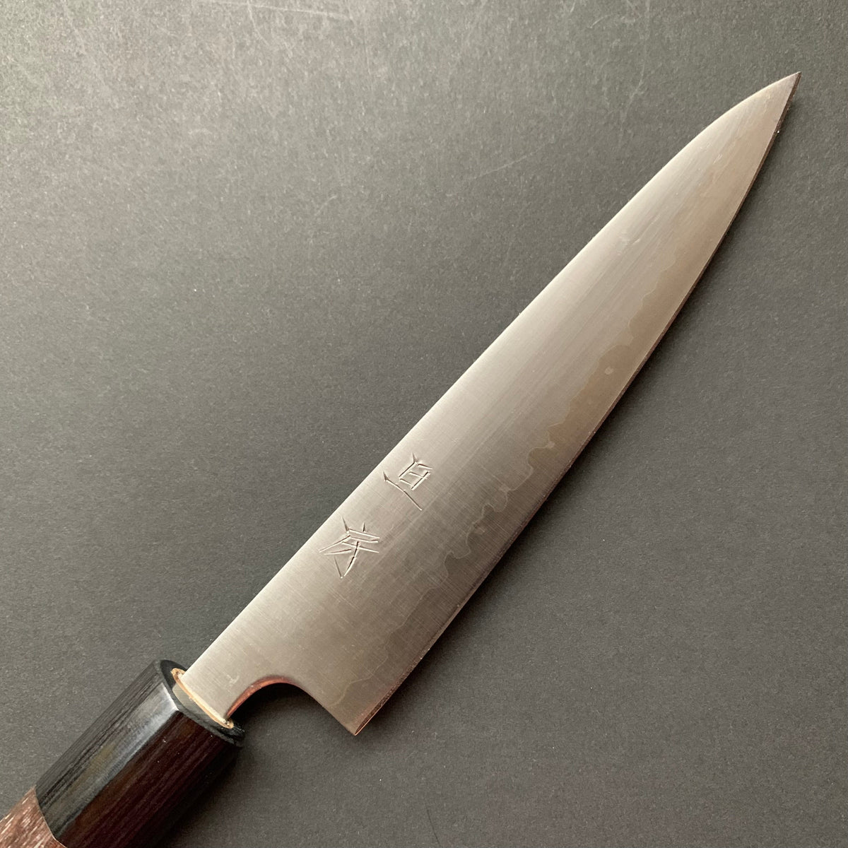 Petty knife, Aogami Super with stainless steel cladding, migaki finish - Akifusa