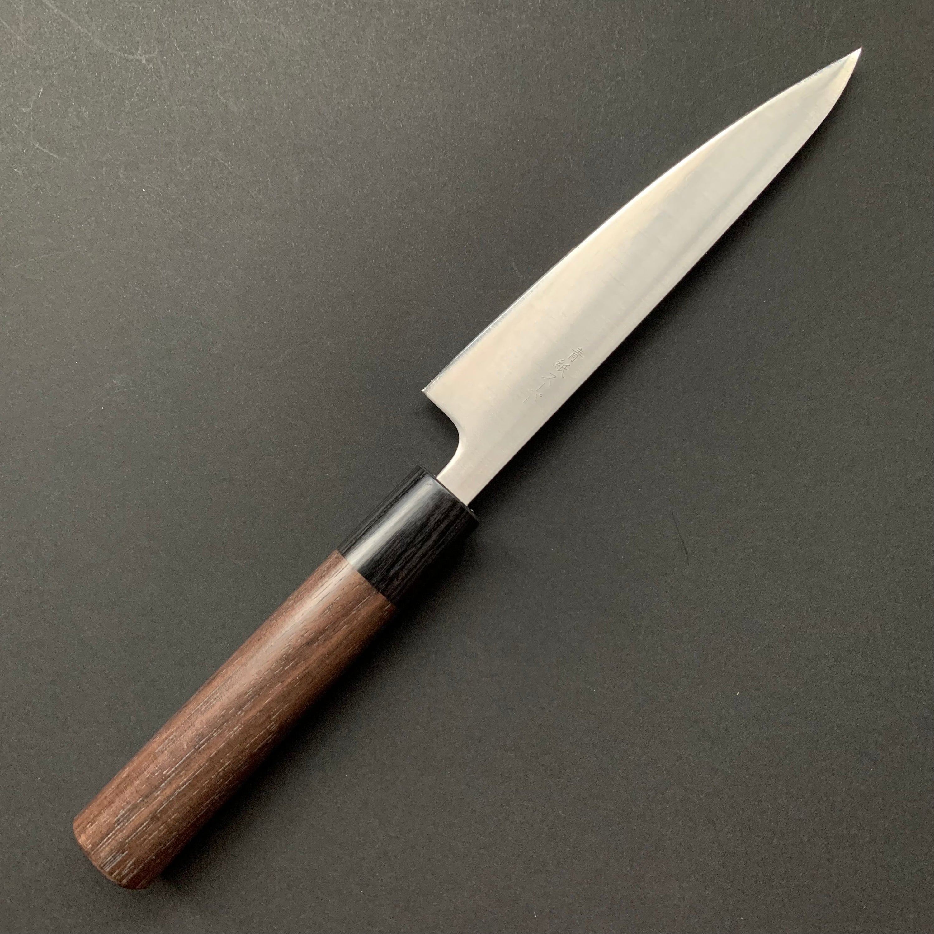 Petty knife, Aogami Super with stainless steel cladding, migaki finish - Akifusa