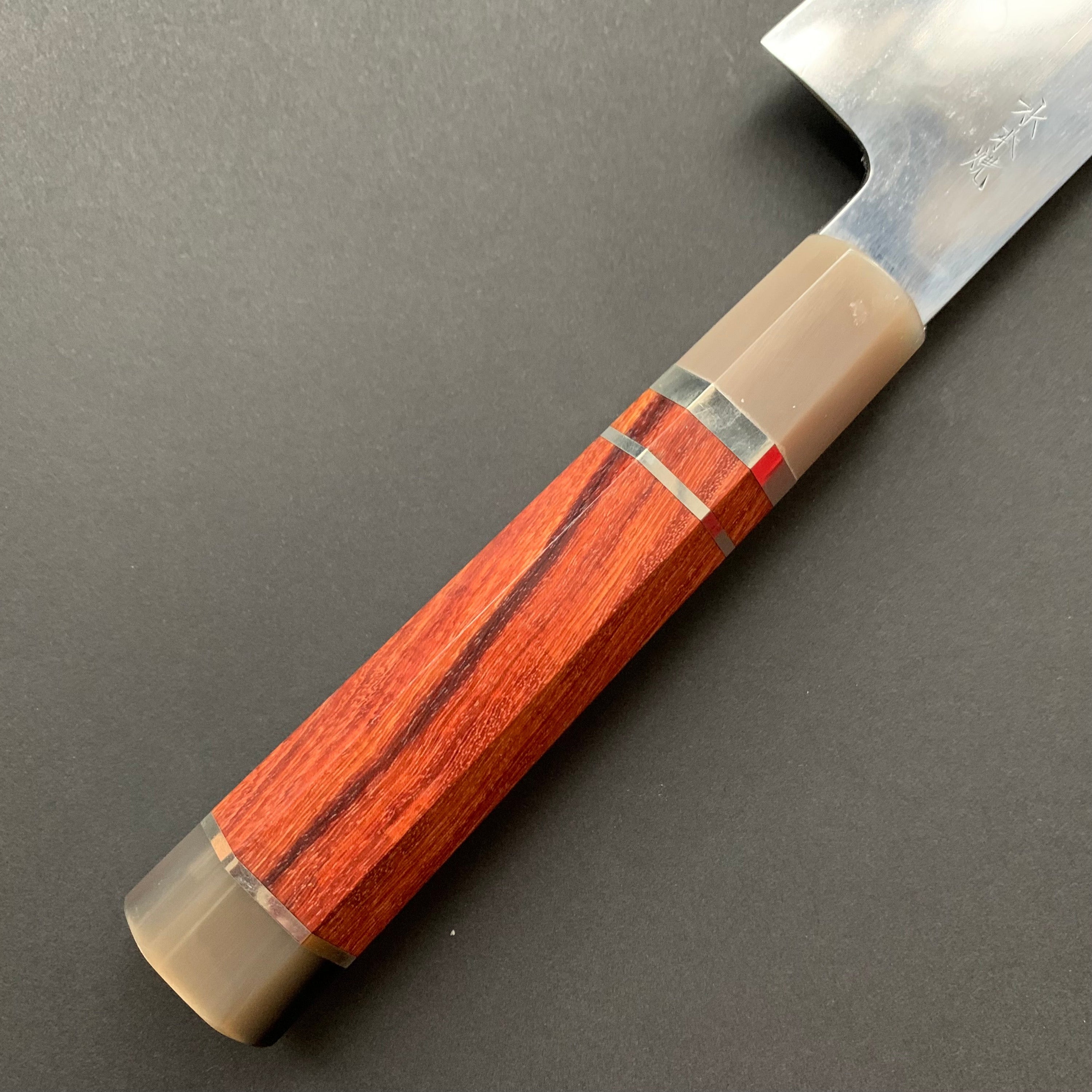 Honyaki Gyuto knife, Shirogami 2 Carbon steel, mirror polish finish - Ikeda