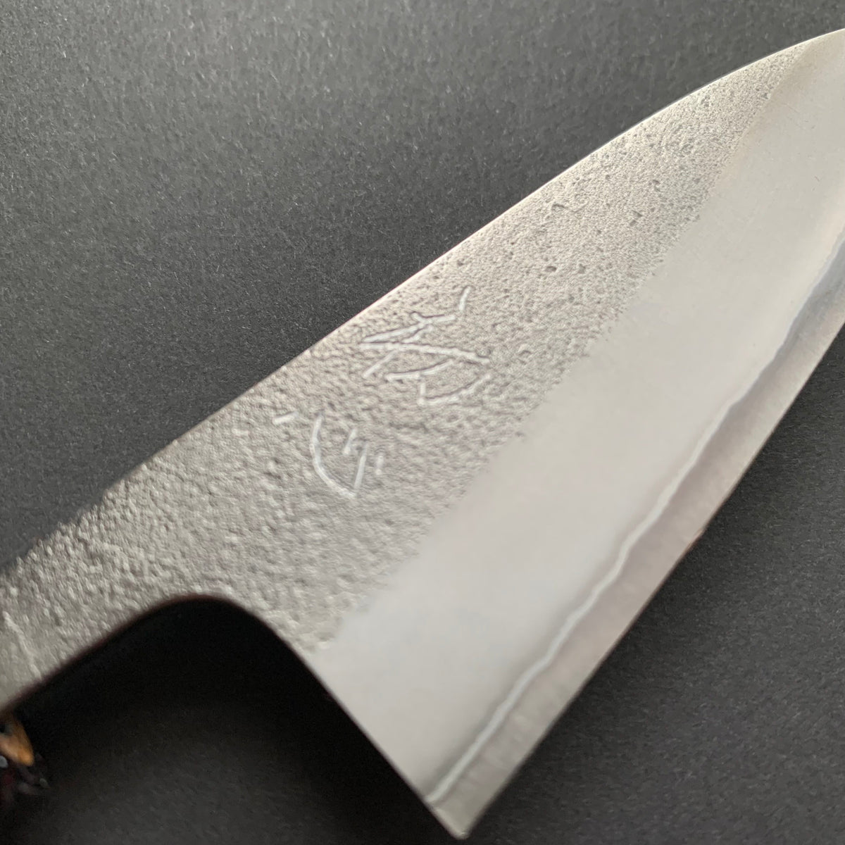 Pairing knife, Shirogami 2 with stainless steel cladding, nashiji finish - Yoshikane