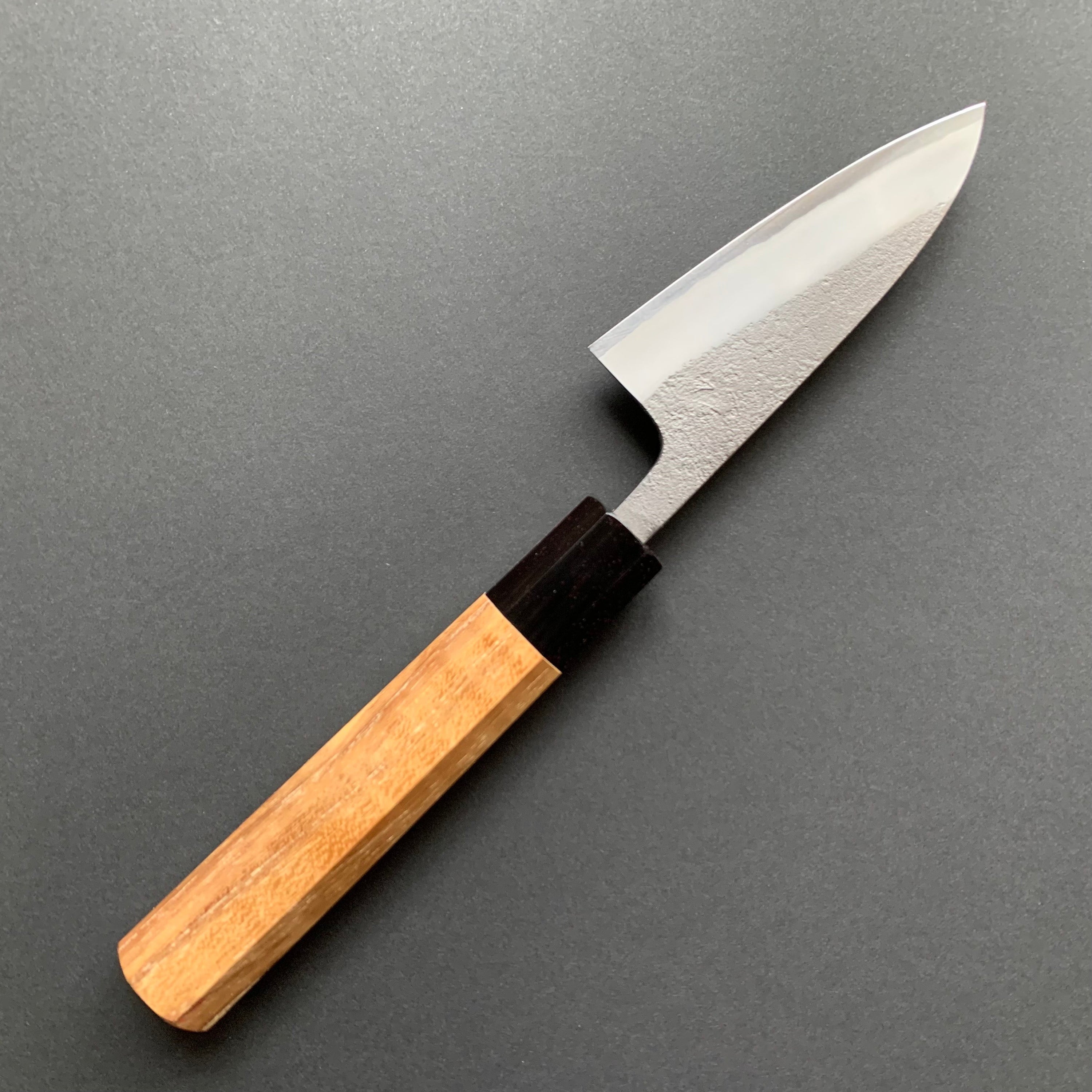 Pairing knife, Shirogami 2 with stainless steel cladding, nashiji finish - Yoshikane