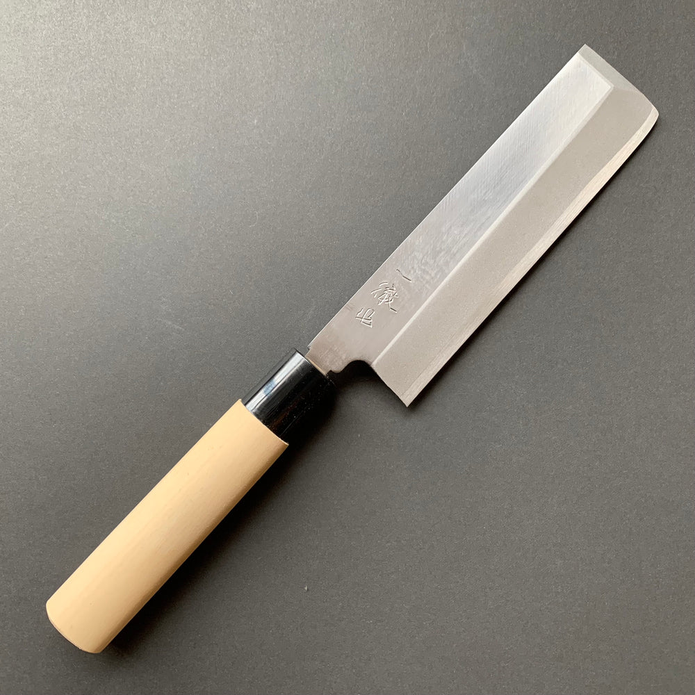 Usuba Knife, Stamped Shirogami 2 Carbon Steel, Iron Clad, Polished Finish - Ittetsu
