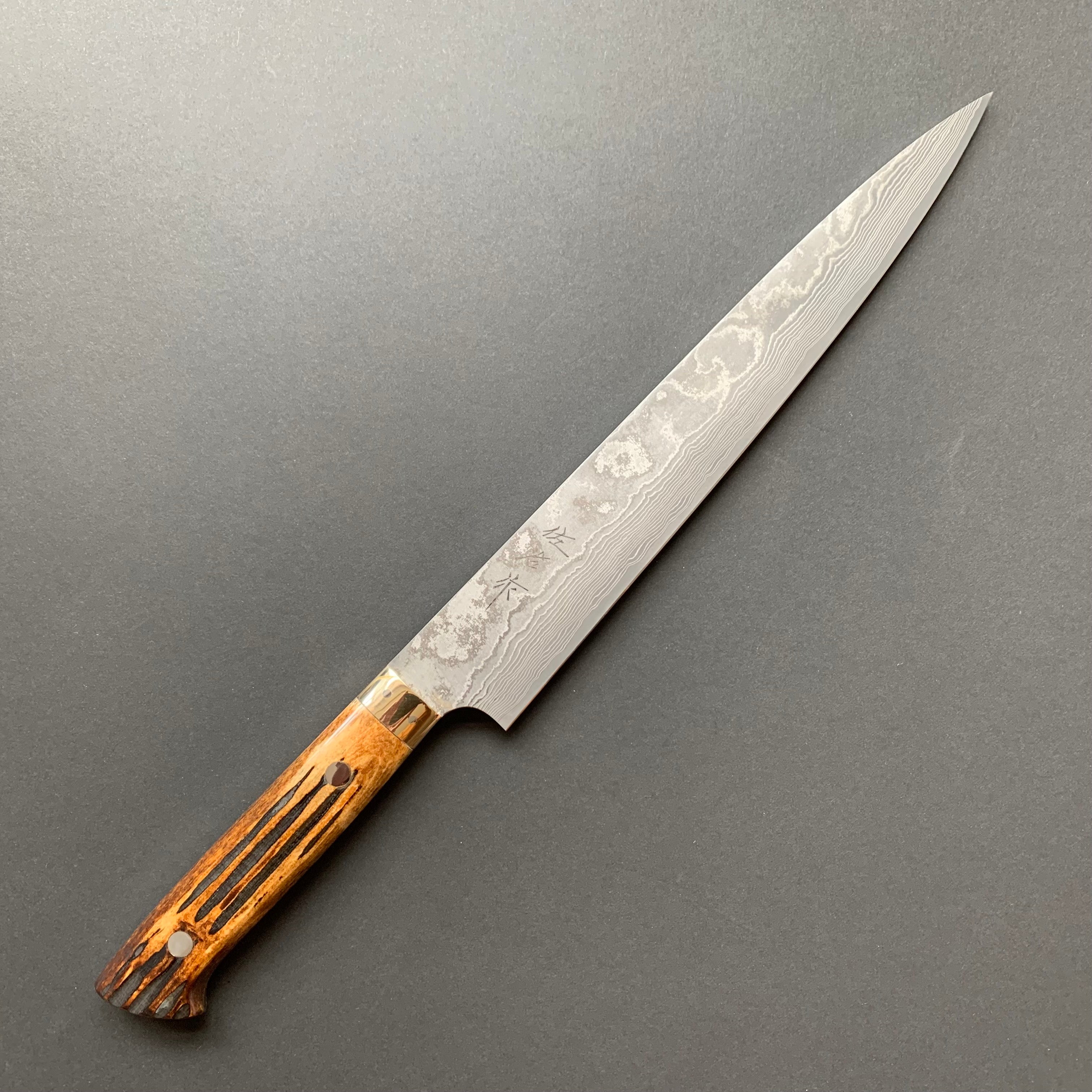Gyokucho Sujihiki knife, SG2 powder steel, Damascus finish