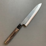 Petty knife, Aogami 2 carbon steel with stainless steel cladding, kurouchi finish - Shinichi Watanabe