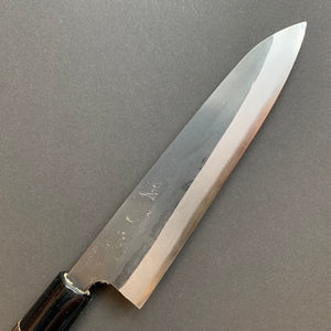 Petty knife, Aogami 2 carbon steel with stainless steel cladding, kurouchi finish - Shinichi Watanabe