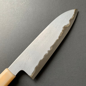 Santoku Knife, Aogami 2 with Iron cladding, Kasumi finish - Tetsujin Hamono