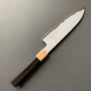 Santoku Knife, Aogami 2 with Iron cladding, Kasumi finish - Tetsujin Hamono