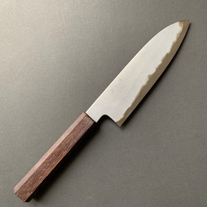 Santoku Knife, Aogami 2 with Iron cladding, Kasumi finish - Tetsujin Hamono