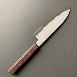 Santoku Knife, Aogami 2 with Iron cladding, Kasumi finish - Tetsujin Hamono