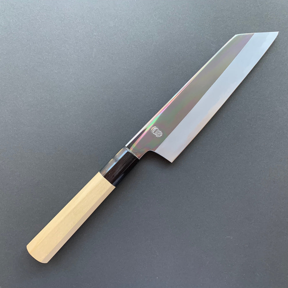 Bunka Knife, Shirogami 2 with iron cladding, mirror polished finish, Choyo range - Sakai Kikumori