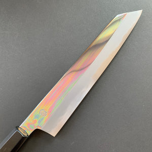 
            
                Load image into Gallery viewer, Kiritsuke Gyuto Knife, Shirogami 2 with iron cladding, mirror polished finish, Choyo range - Sakai Kikumori
            
        