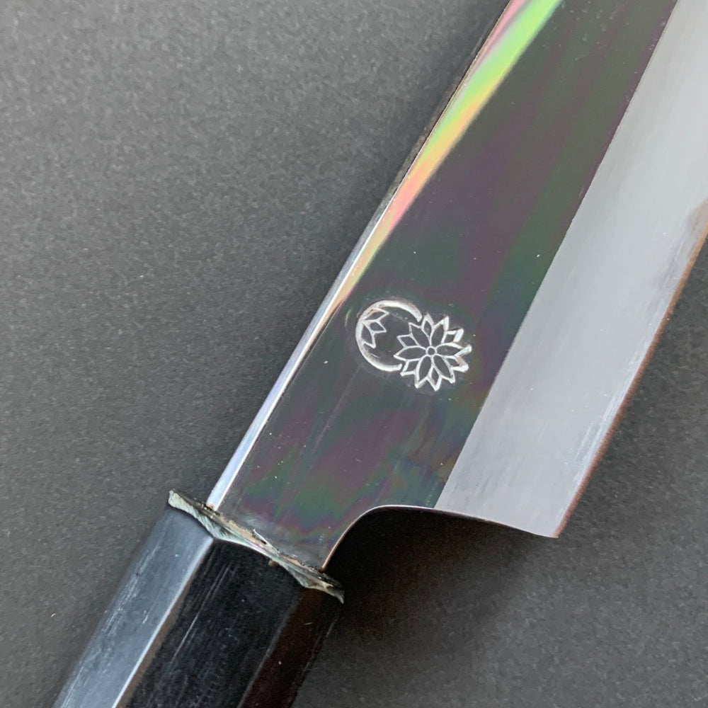 Kiritsuke Petty Knife, Shirogami 2 with iron cladding, mirror polished finish, Choyo range - Sakai Kikumori