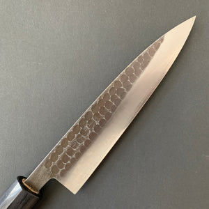 Hiraki knife, Aogami 2 core with stainless steel cladding, tsuchime and kurouchi Finish - Ohishi