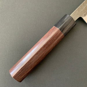 Hiraki knife, Aogami 2 core with stainless steel cladding, tsuchime and kurouchi Finish - Ohishi