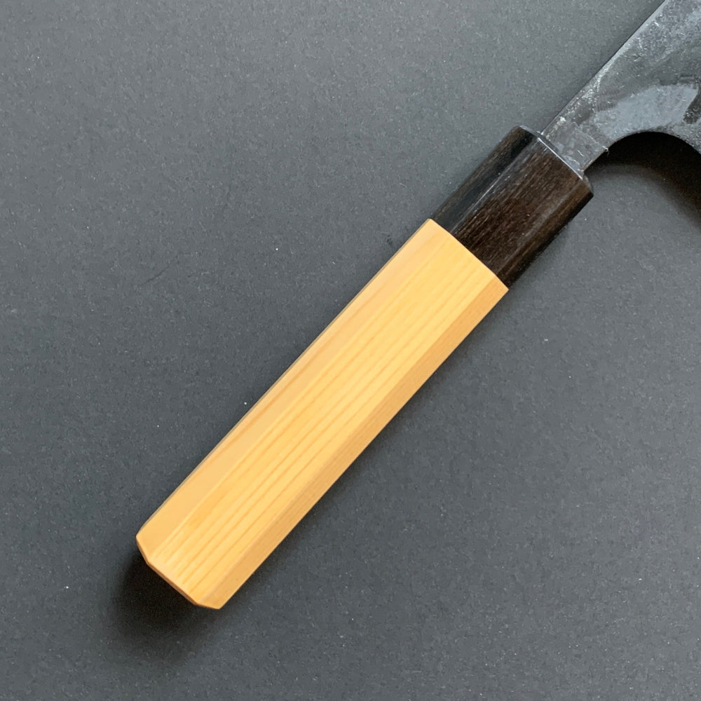 Santoku knife, Aogami 2 with iron cladding, Damascus finish - Kajibee