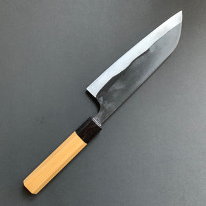 Santoku knife, Aogami 2 with iron cladding, Damascus finish - Kajibee