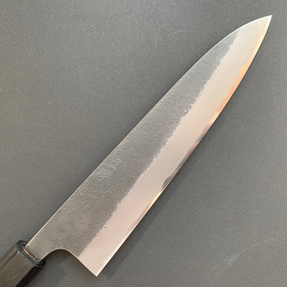 Gyuto knife, Aogami 2 with Iron cladding, Kurouchi and Nashiji finish - Akifusa