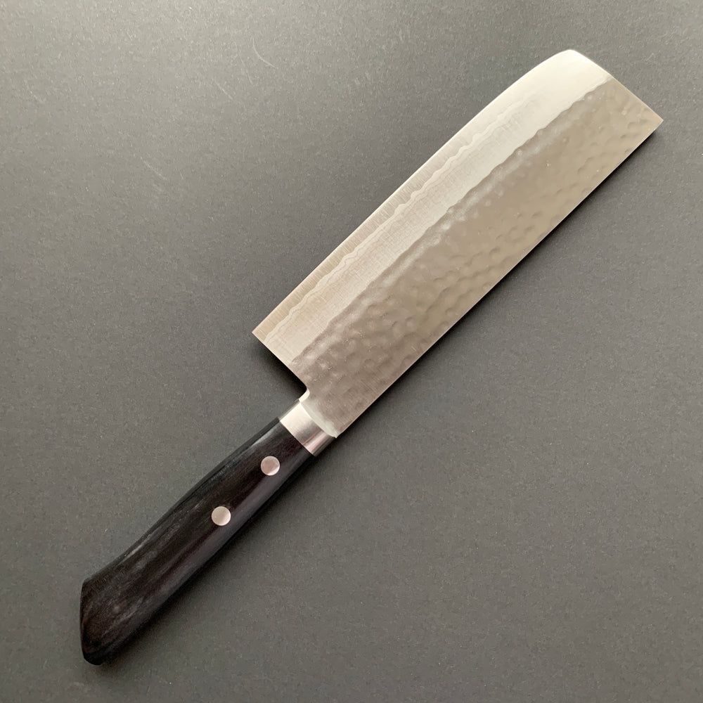 Nakiri knife, VG10, Damascus Tsuchime finish - Masutani