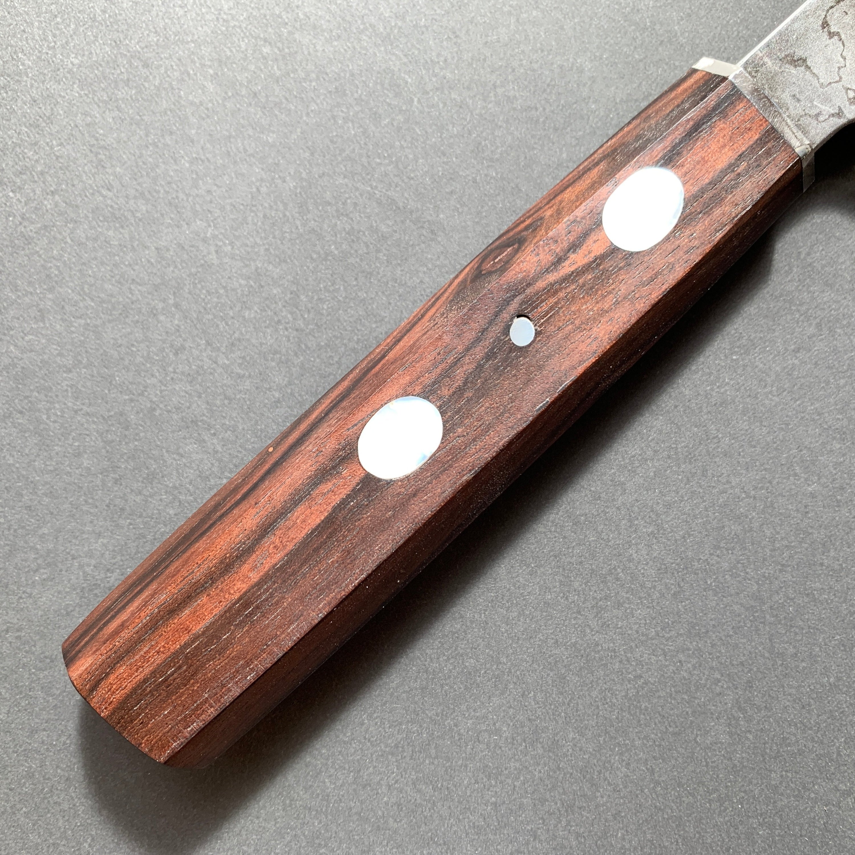 Gyuto knife, Aogami 2 with Iron cladding, Damascus finish - Matsubara
