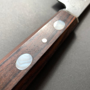 Gyuto knife, Aogami 2 with Iron cladding, Damascus finish - Matsubara