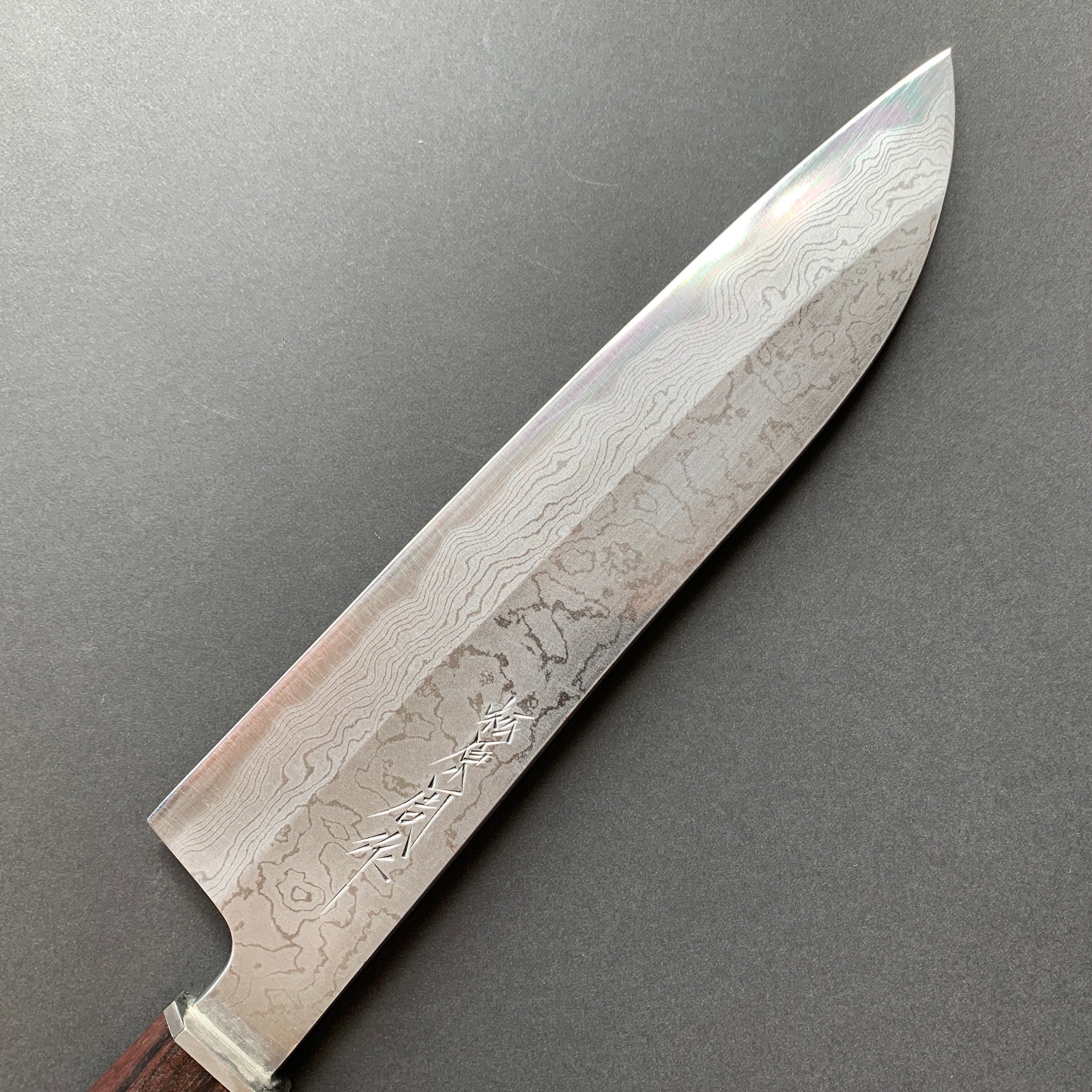 Gyuto knife, Aogami 2 with Iron cladding, Damascus finish - Matsubara