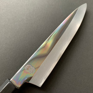 Petty Knife, Shirogami 2 with iron cladding, mirror polished finish, Choyo range - Sakai Kikumori