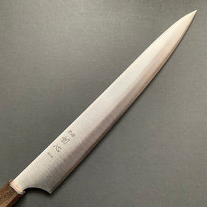 Sujihiki knife, Aogami Super core with stainless steel cladding, Polished finish, Hayabusa range - Hatsukokoro