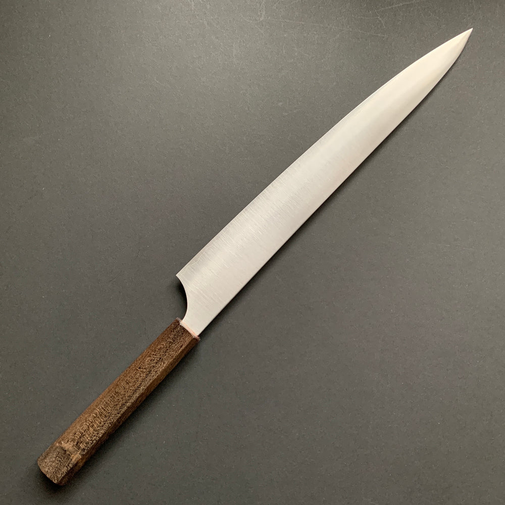 Sujihiki knife, Aogami Super core with stainless steel cladding, Polished finish, Hayabusa range - Hatsukokoro