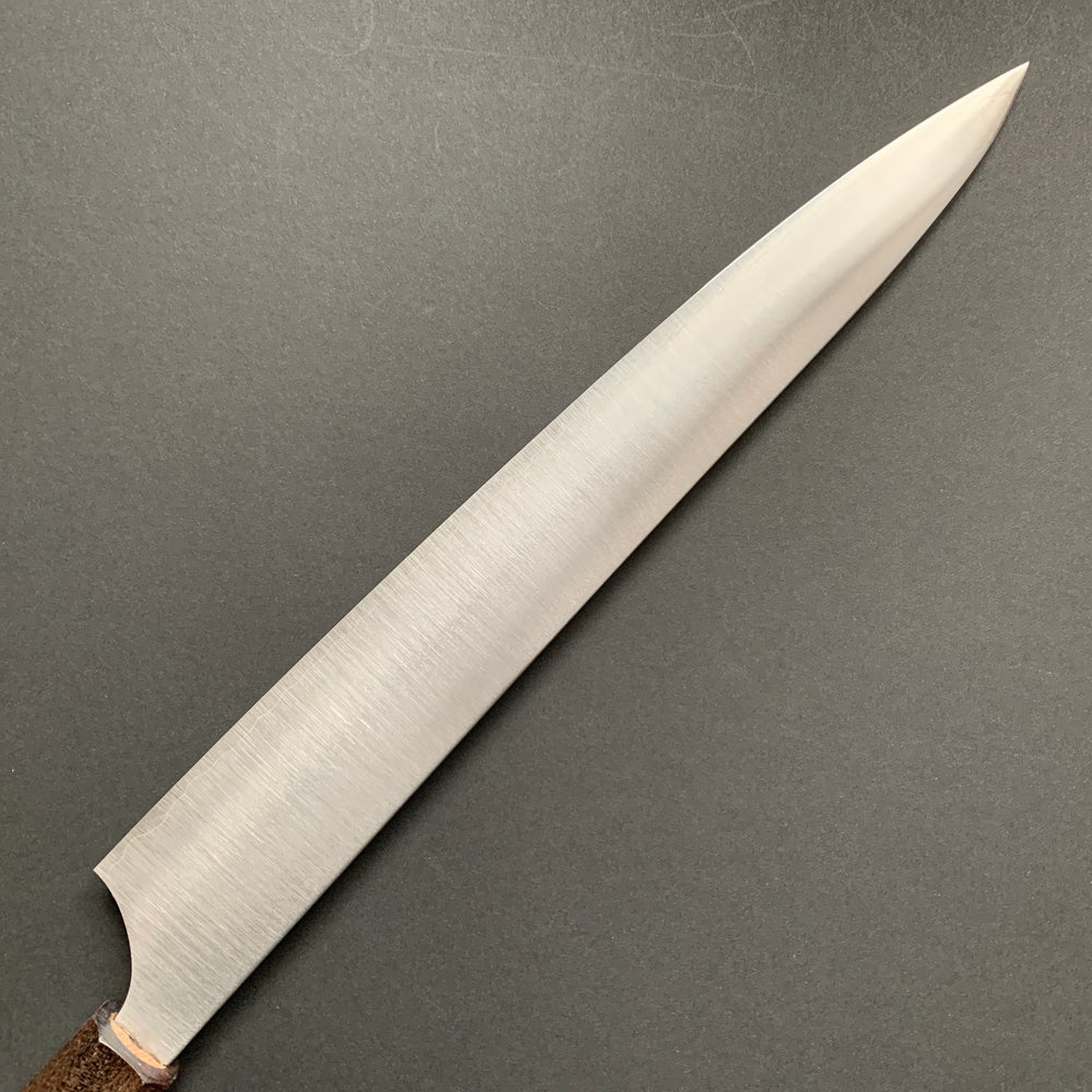 
            
                Load image into Gallery viewer, Sujihiki knife, Aogami Super core with stainless steel cladding, Polished finish, Hayabusa range - Hatsukokoro
            
        