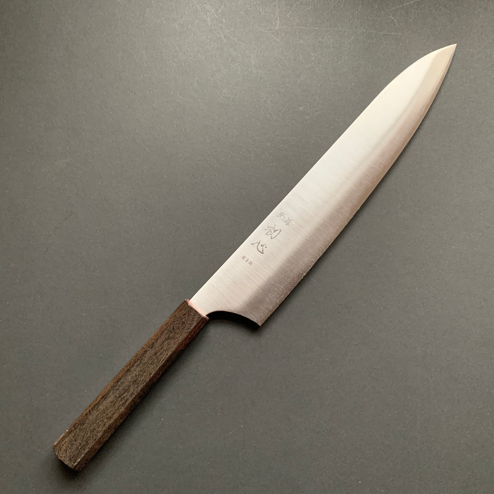 Gyuto knife, Aogami Super core with stainless steel cladding, Polished finish, Hayabusa range - Hatsukokoro