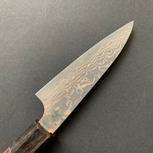 Petty knife, VG10 Stainless Steel, Coloured Damascus finish - Saji