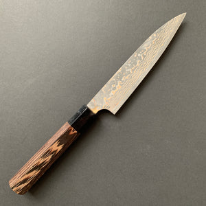 Petty knife, VG10 Stainless Steel, Coloured Damascus finish - Saji