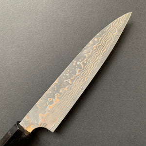 Petty knife, VG10 Stainless Steel, Coloured Damascus finish - Saji