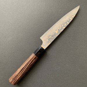 Petty knife, VG10 Stainless Steel, Coloured Damascus finish - Saji