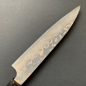 Petty knife, VG10 Stainless Steel, Coloured Damascus finish - Saji